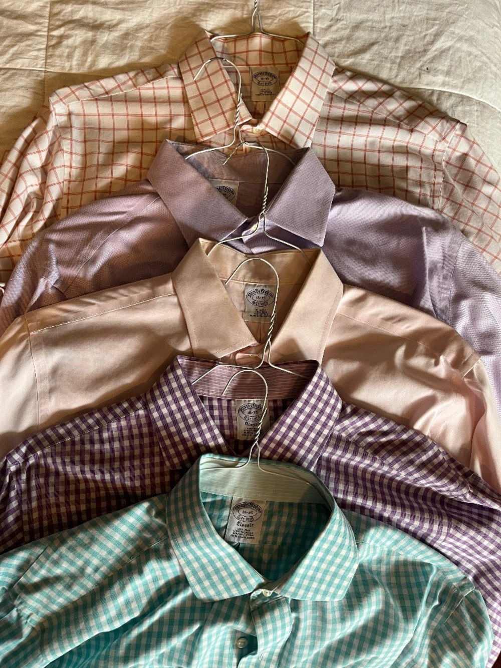 Incredible 5 Brooks Brothers non iron long sleeve Dress Shirts